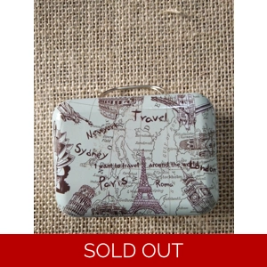 Miniature metal suitcase for diaoramas, props for photography etc