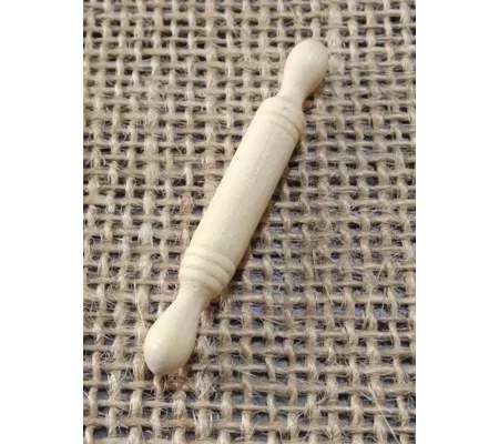Miniature wood rolling pin for diaoramas, props for photography etc