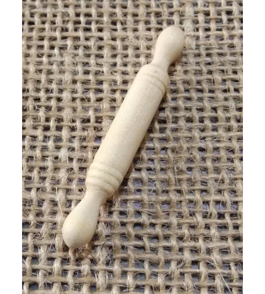 Miniature wood rolling pin for diaoramas, props for photography etc