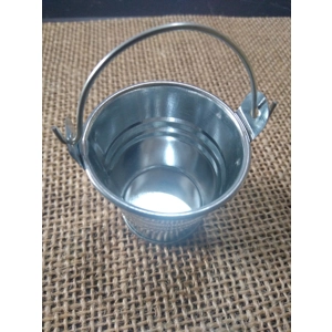 Miniature metal bucket for diaoramas, props for photography etc