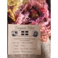 Bonfire Night  Teeswater Curly wool, 10g (v)