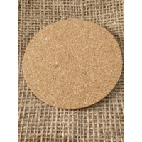 small round cork base for displaying miniatures and felted works