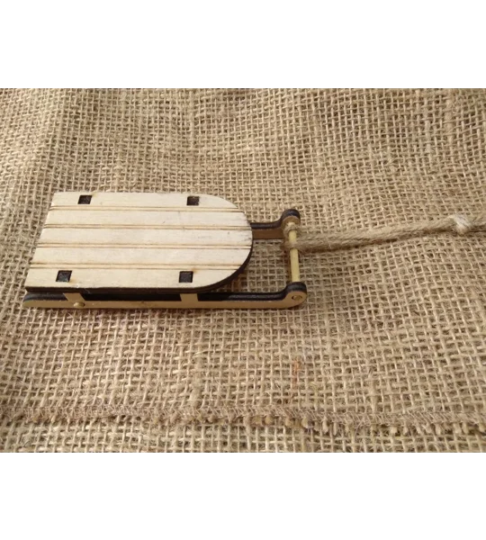 Miniature wood sleigh, sledge, ideal for crafting Christmas scenes