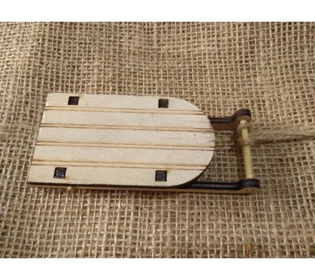 Miniature wood sleigh, sledge, ideal for crafting Christmas scenes