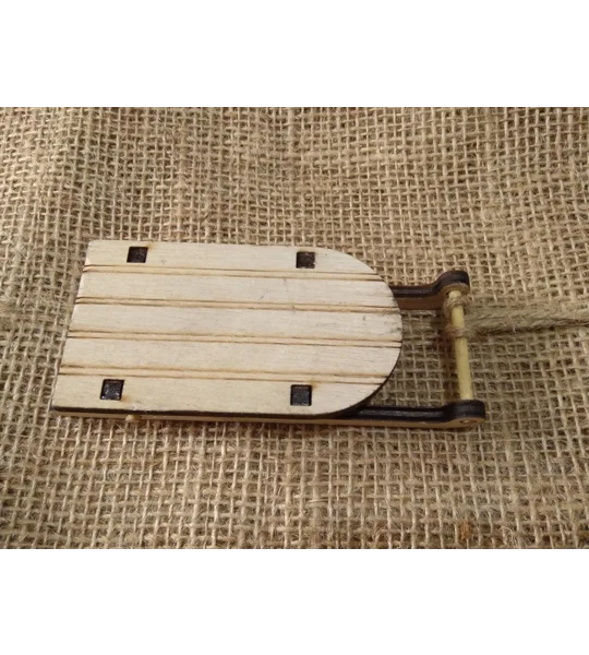 Miniature wood sleigh, sledge, ideal for crafting Christmas scenes