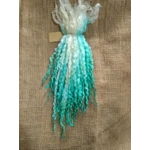 Teal Aqua Dip curly wool ringlets 28g, 14g or 7g, teeswater curly wool locks (v)