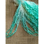 Teal Aqua Dip curly wool ringlets 28g, 14g or 7g, teeswater curly wool locks (v)