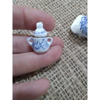 Miniature China Sugar Bowl for crafting