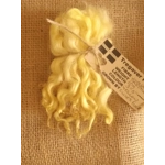 Yellow wavy white faced dartmoor wool  lamb locks