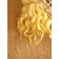 Yellow wavy white faced dartmoor wool  lamb locks