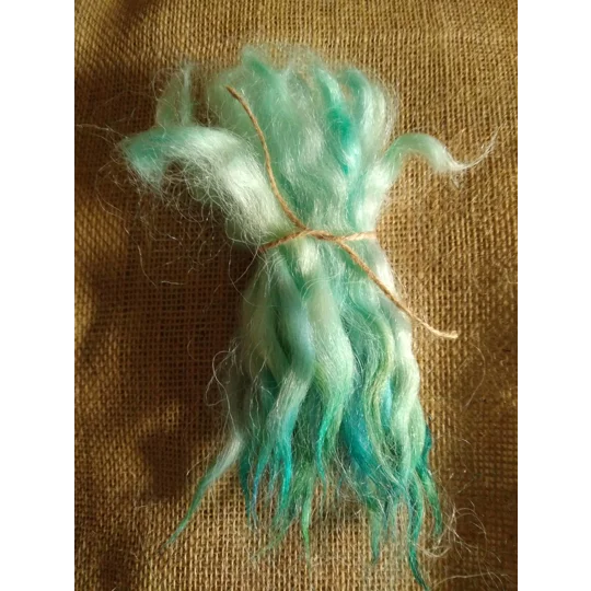 Aqua Dream, blue/green tones , Grey Faced Dartmoor, rare breed sheep