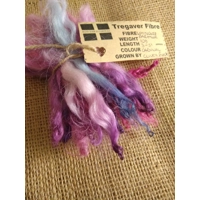 Carnival mix, pink/purple/blue white faced dartmoor wool  lamb locks
