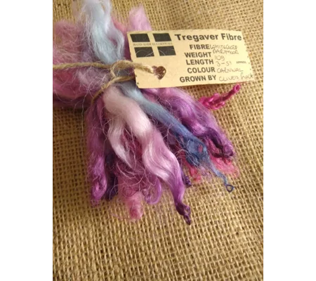 Carnival mix, pink/purple/blue white faced dartmoor wool lamb locks