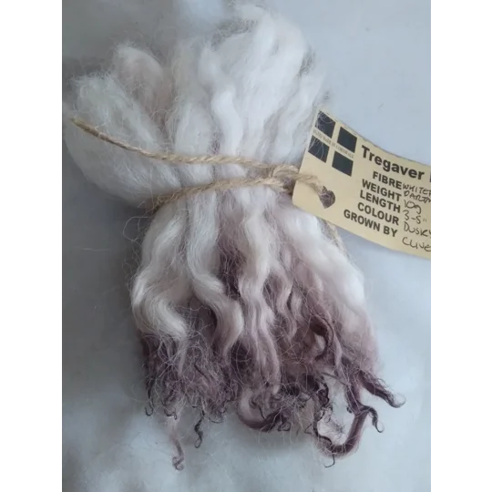 Dusky mix (purple/brown) white faced dartmoor wool lamb locks