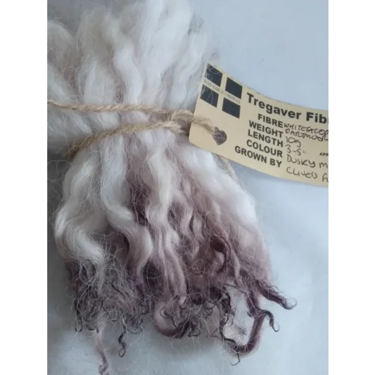 Dusky mix (purple/brown) white faced dartmoor wool lamb locks