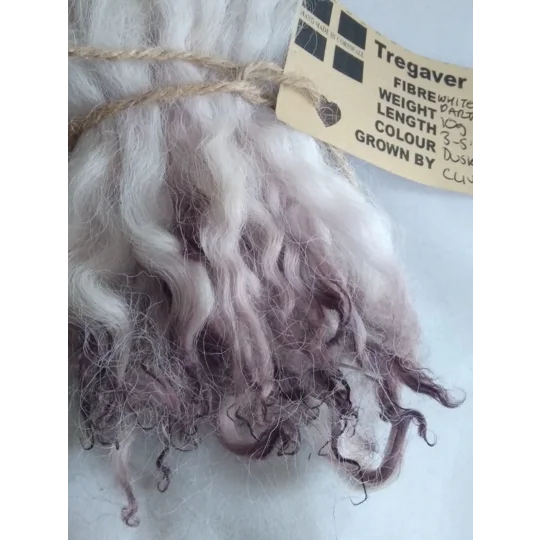 Dusky mix (purple/brown) white faced dartmoor wool lamb locks