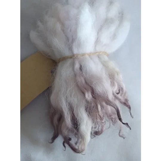 Dusky mix (purple/brown) white faced dartmoor wool lamb locks