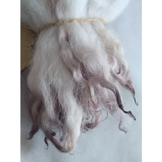 Dusky mix (purple/brown) white faced dartmoor wool lamb locks