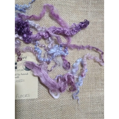 Mixed breeds curly wool, 10g Purples Mixed breeds curly wool, 10g Purples