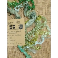 Mixed breeds curly wool, 10g Greens
