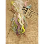 bright rainbow wavy wool locks, 10g bunches for doll hair and felting