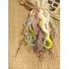 bright rainbow wavy wool locks, 10g bunches for doll hair and felting