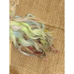 bright rainbow wavy wool locks, 10g bunches for doll hair and felting