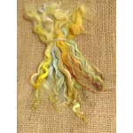 bright rainbow wavy wool locks, 10g bunches for doll hair and felting