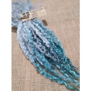 Winter sprite blue/green/silver mix Masham Curly wool Locks, approx 11-13
