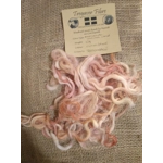 Ginger and Pink  Mix  curly wool and locks, 10g Devon and Cornwall Longwool