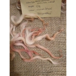 Ginger and Pink  Mix  curly wool and locks, 10g Devon and Cornwall Longwool