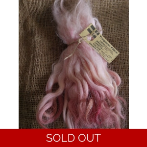 Baby Pink and gold wavy wool locks, 28g 14g 7g Grey Faced Dartmoor