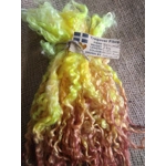 Bright flame teeswater curly wool locks, 28g 14g 7g (v)