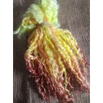 Bright flame teeswater curly wool locks, 28g 14g 7g (v)