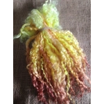Bright flame teeswater curly wool locks, 28g 14g 7g (v)