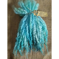 Teal and blue dream dip mix Masham  wool Locks, approx 8-13