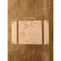 Miniature cardboard suitcase for diaoramas, props for photography etc