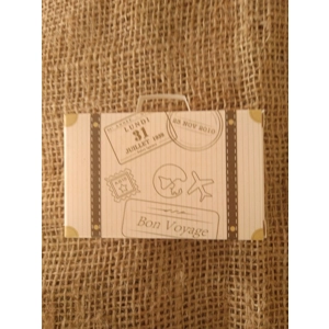 Miniature cardboard suitcase for diaoramas, props for photography etc