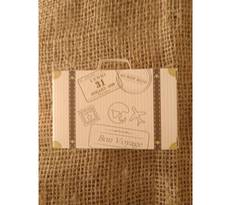 Miniature cardboard suitcase for diaoramas, props for photography etc