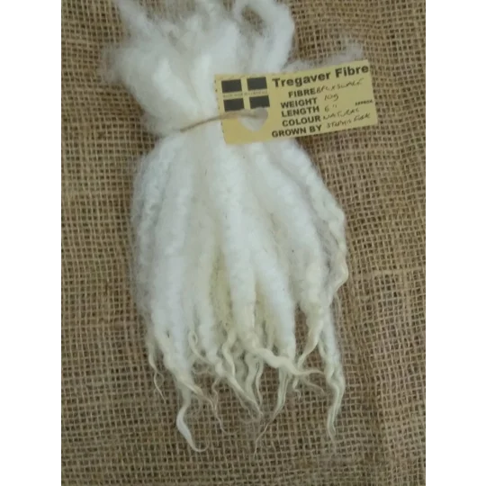 Blue Faced Leicester x Swaledale locks, natural undyed,, 10g