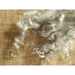 Light Silver grey loose curly  wool  and locks, 10g, curly wool