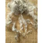 Light Silver grey loose curly  wool  and locks, 10g, curly wool