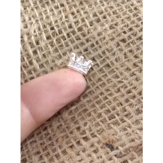 Miniature Metal Crown, bright silver or bright gold