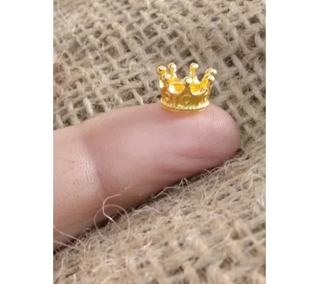 Miniature Metal Crown, bright silver or bright gold