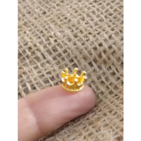 Miniature Metal Crown, bright silver or bright gold