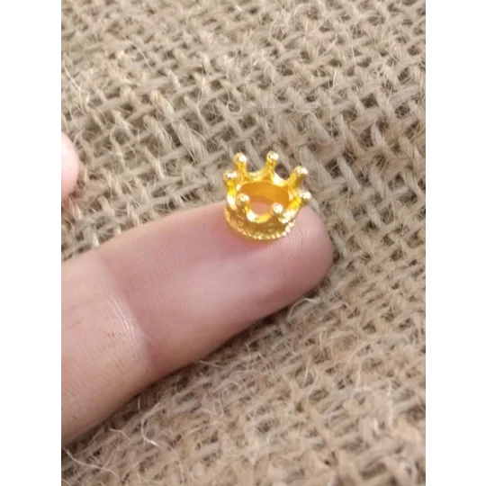 Miniature Metal Crown, bright silver or bright gold