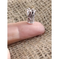 Miniature tall Metal  Crown, silver or  gold