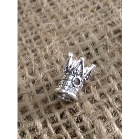 Miniature tall Metal Crown, silver or gold