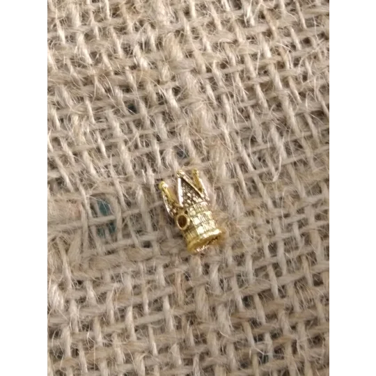 Miniature tall Metal Crown, silver or gold