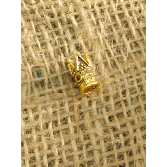 Miniature tall Metal Crown, silver or gold
